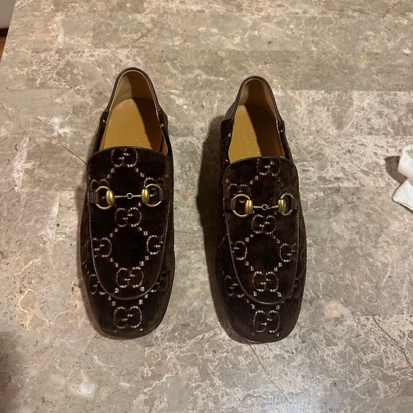 Gucci Loafers Chocolate and Gold size 5.5 - Picture 3 of 10